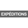 Local expéditions gris (29x7cm) - Sticker/autocollant