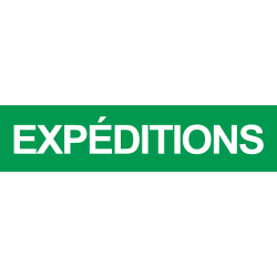Local expéditions vert (15x3.5cm) - Sticker/autocollant