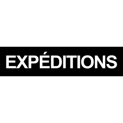 Local expéditions noir (29x7cm) - Sticker/autocollant
