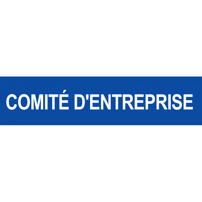 Local comité d'entreprise bleu (15x3.5cm) - Sticker/autocollant