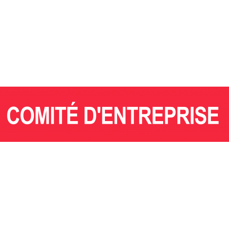 Local comité d'entreprise rouge (15x3.5cm) - Sticker/autocollant