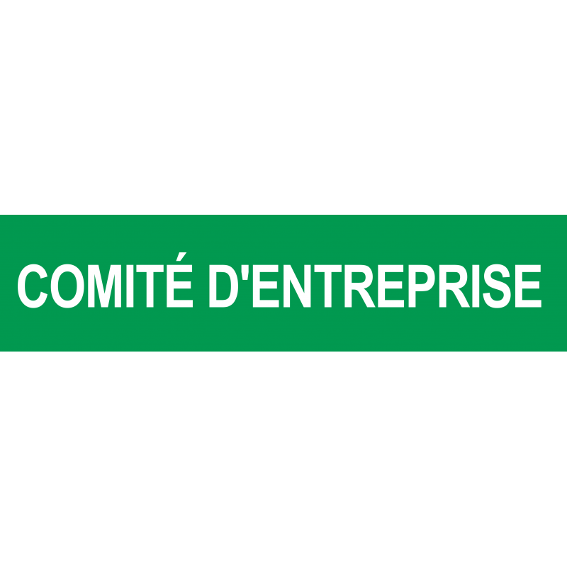 Local comité d'entreprise vert (15x3.5cm) - Sticker/autocollant