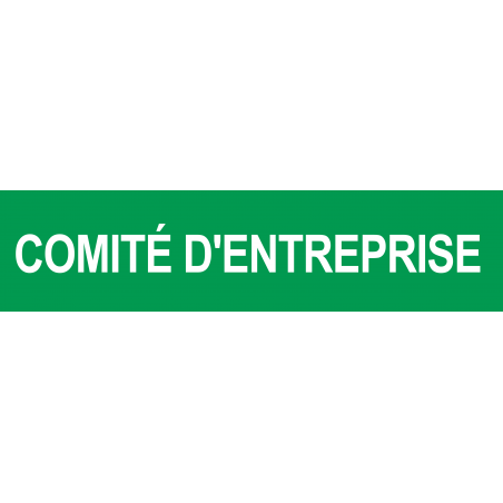 Local comité d'entreprise vert (29x7cm) - Sticker/autocollant