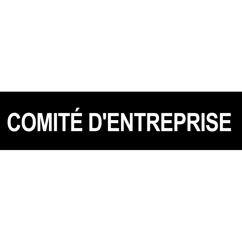 Local comité d'entreprise noir (29x7cm) - Sticker/autocollant