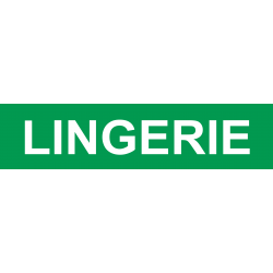 Local LINGERIE vert (29x7cm) - Sticker/autocollant