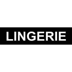 Local LINGERIE noir (15x3.5cm) - Sticker/autocollant
