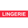 Local LINGERIE rouge (15x3.5cm) - Sticker/autocollant