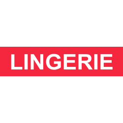 Local LINGERIE rouge (29x7cm) - Sticker/autocollant