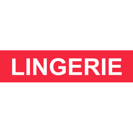 Local LINGERIE rouge (29x7cm) - Sticker/autocollant