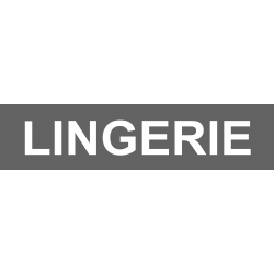 Local LINGERIE gris (29x7cm) - Sticker/autocollant