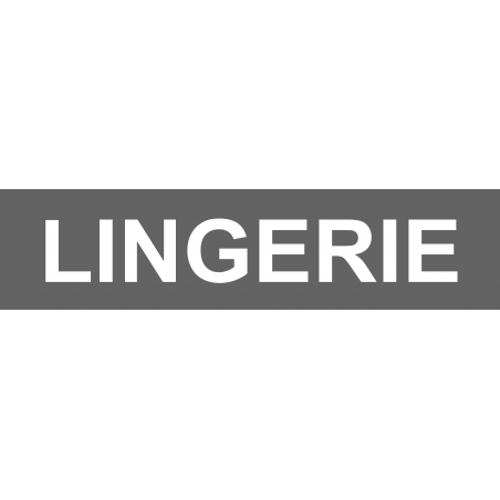 Local LINGERIE gris (29x7cm) - Sticker/autocollant