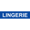 Local LINGERIE bleu (15x3.5cm) - Sticker/autocollant