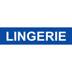 Local LINGERIE bleu (29x7cm) - Sticker/autocollant