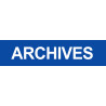 Local ARCHIVES bleu (15x3.5cm) - Sticker/autocollant