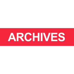 Local ARCHIVES rouge (15x3.5cm) - Sticker/autocollant