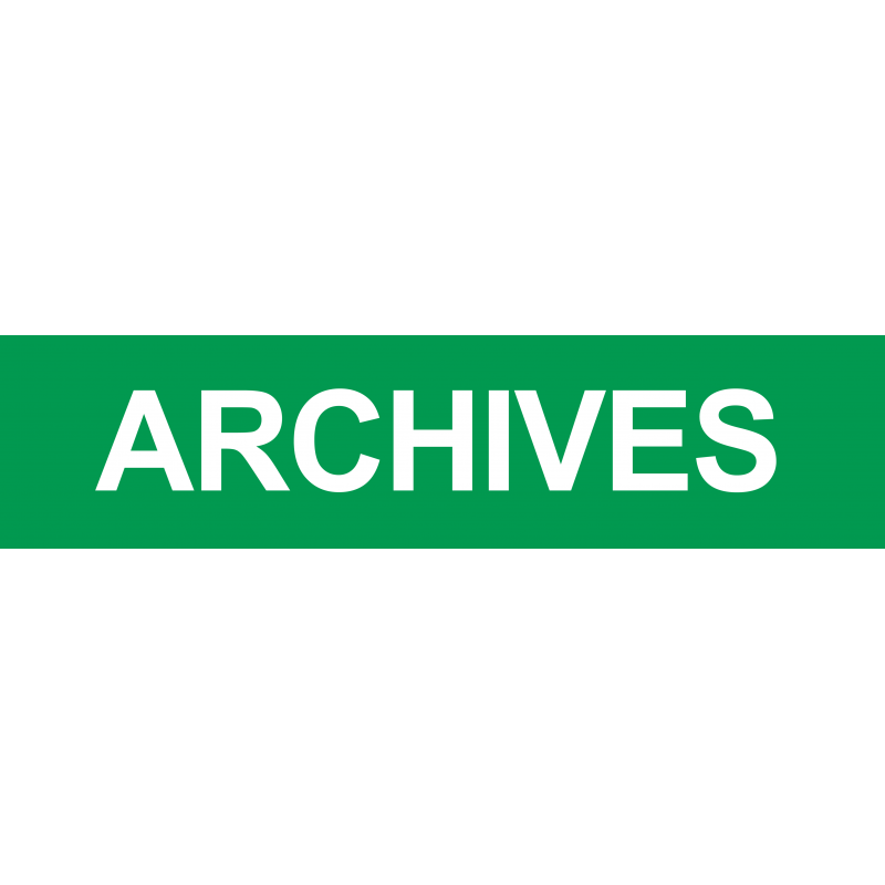 Local ARCHIVES vert (15x3.5cm) - Sticker/autocollant