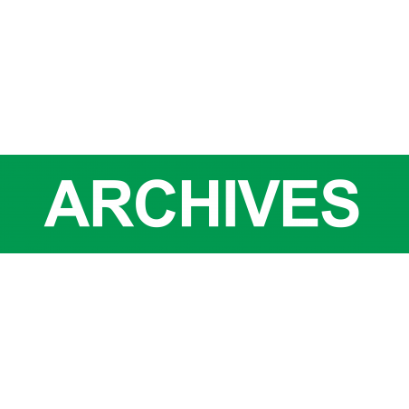 Local ARCHIVES vert (15x3.5cm) - Sticker/autocollant