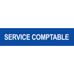 Local SERVICE COMPTABLE bleu (29x7cm) - Sticker/autocollant