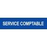 Local SERVICE COMPTABLE bleu (29x7cm) - Sticker/autocollant