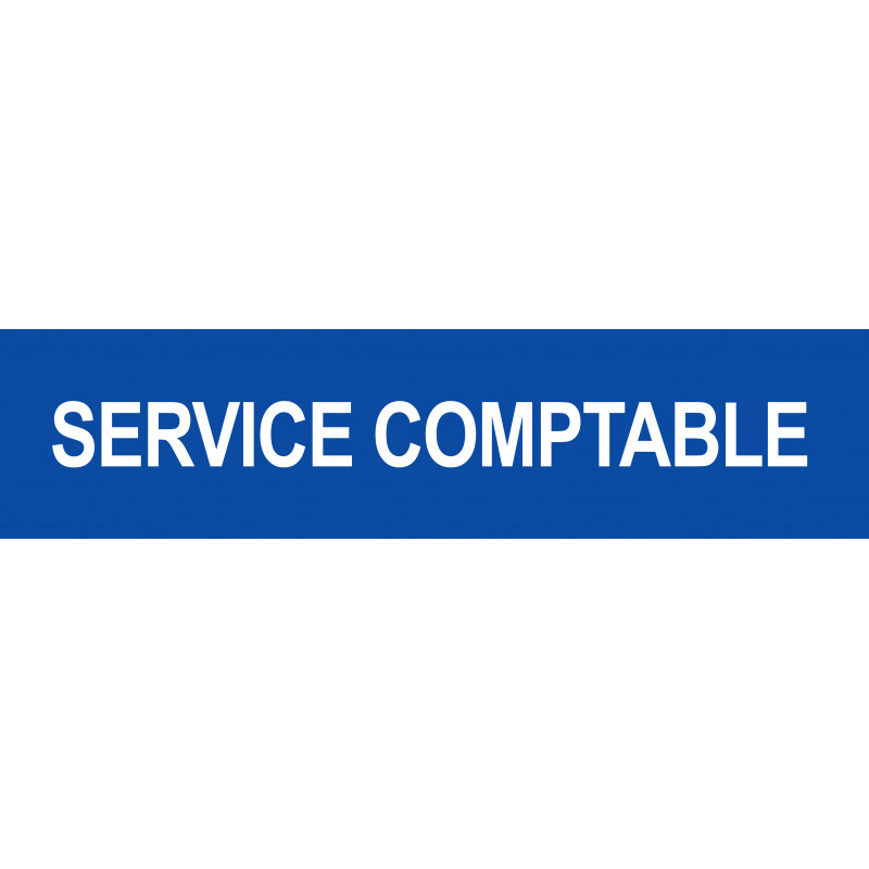 Local SERVICE COMPTABLE bleu (15x3.5cm) - Sticker/autocollant