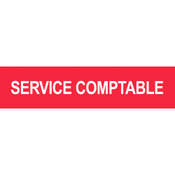 Local SERVICE COMPTABLE rouge (15x3.5cm) - Sticker/autocollant