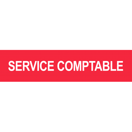 Local SERVICE COMPTABLE rouge (15x3.5cm) - Sticker/autocollant