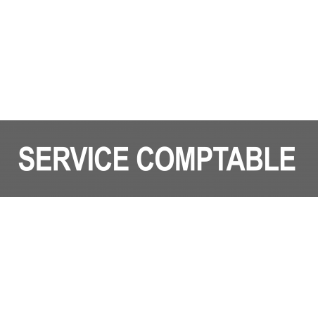 Local SERVICE COMPTABLE gris (29x7cm) - Sticker/autocollant