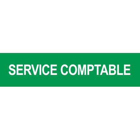 Local SERVICE COMPTABLE vert (29x7cm) - Sticker/autocollant