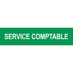 Local SERVICE COMPTABLE vert (15x3.5cm) - Sticker/autocollant