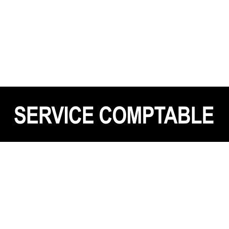 Local SERVICE COMPTABLE noir (29x7cm) - Sticker/autocollant