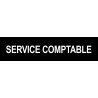 Local SERVICE COMPTABLE noir (29x7cm) - Sticker/autocollant