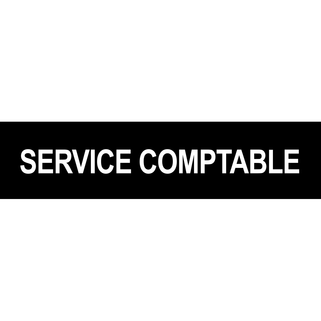 Local SERVICE COMPTABLE noir (15x3.5cm) - Sticker/autocollant