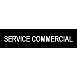 Local SERVICE COMMERCIAL noir (15x3.5cm) - Sticker/autocollant