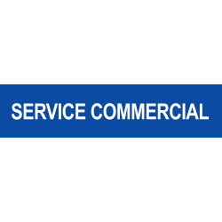 Local SERVICE COMMERCIAL bleu (15x3.5cm) - Sticker/autocollant