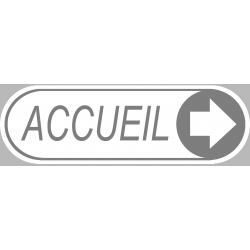 Accueil blanc directionnel droite (29x9cm) - Sticker/autocollant