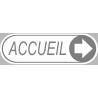 Accueil blanc directionnel droite (29x9cm) - Sticker/autocollant