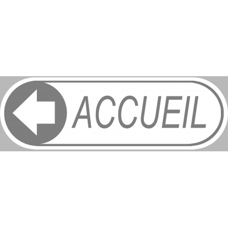 Accueil blanc directionnel gauche (29x9cm) - Sticker/autocollant