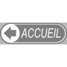 Accueil gris directionnel gauche (29x9cm) - Sticker/autocollant