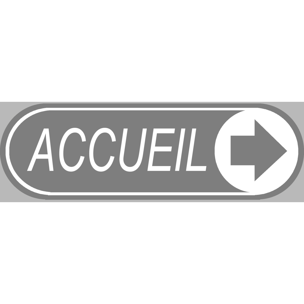 Accueil directionnel vers la droite (29x9cm) - Sticker/autocollant