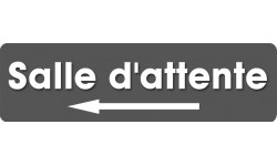 Salle d'attente direction gauche F (20x5.5cm) - Sticker/autocollant