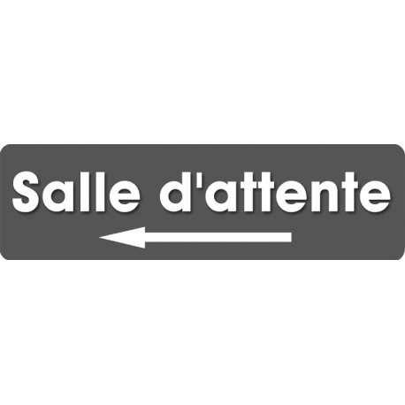 Salle d'attente direction gauche F (20x5.5cm) - Sticker/autocollant