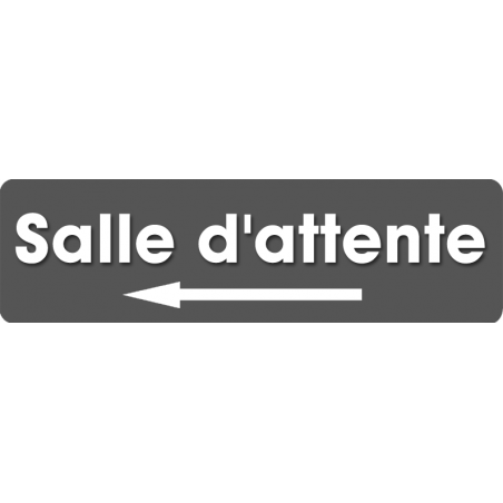 Salle d'attente direction gauche F (20x5.5cm) - Sticker/autocollant