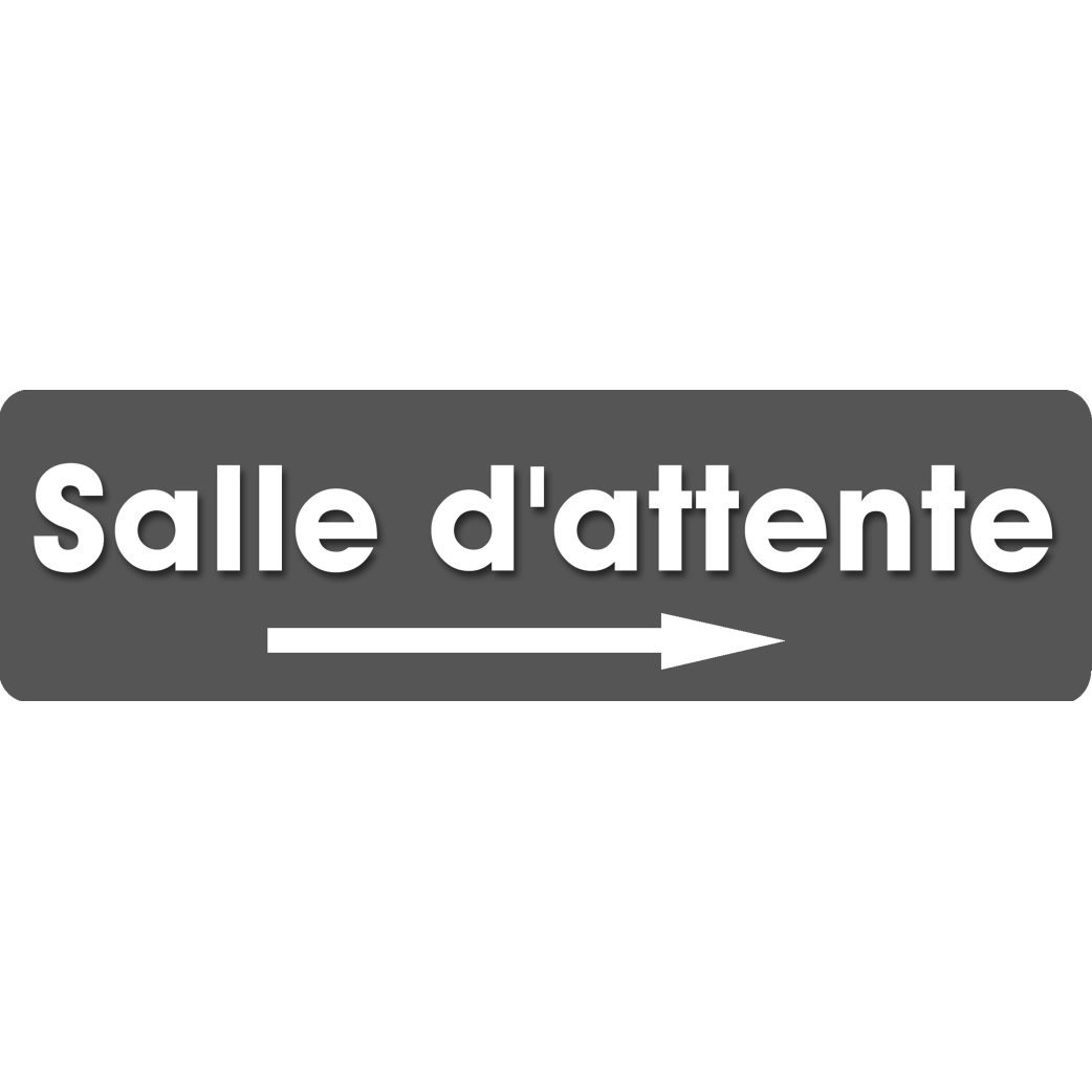 Salle d'attente direction droite F (28x8cm) - Sticker/autocollant