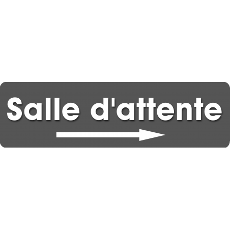 Salle d'attente direction droite 6 (28x8cm) - Sticker/autocollant