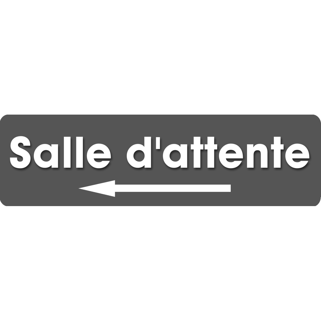 Salle d'attente direction gauche F (28x8cm) - Sticker/autocollant
