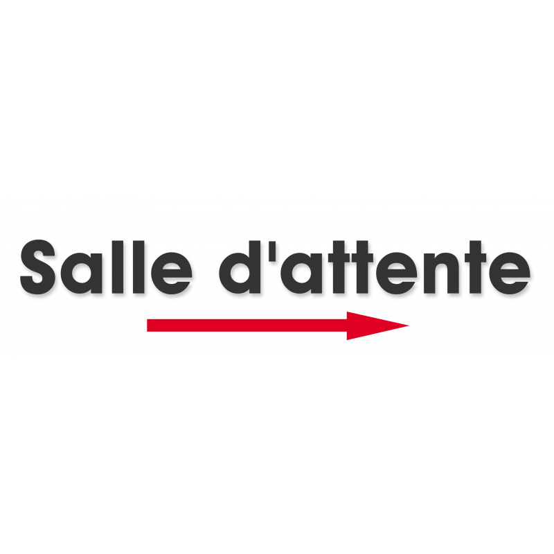 Salle d'attente direction droite E (28x8cm) - Sticker/autocollant