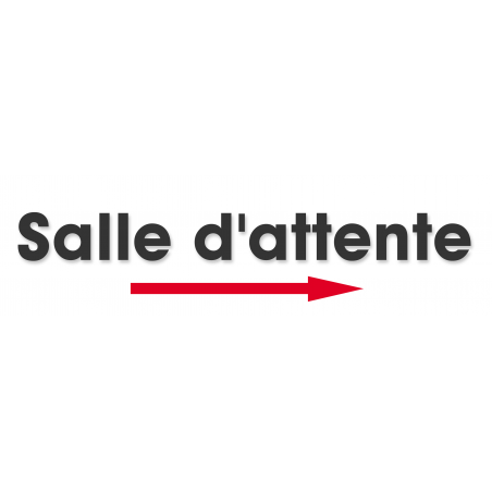 Salle d'attente direction droite 5 (28x8cm) - Sticker/autocollant