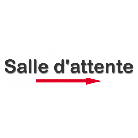 Salle d'attente direction droite 4 (28x5.5cm) - Sticker/autocollant