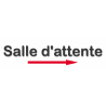 Salle d'attente direction droite 4 (28x5.5cm) - Sticker/autocollant