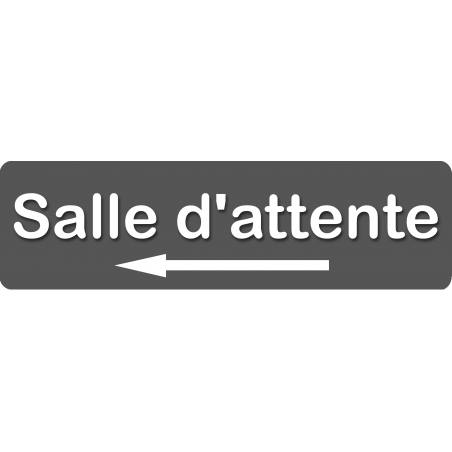 Salle d'attente direction gauche 3 (28x8cm) - Sticker/autocollant